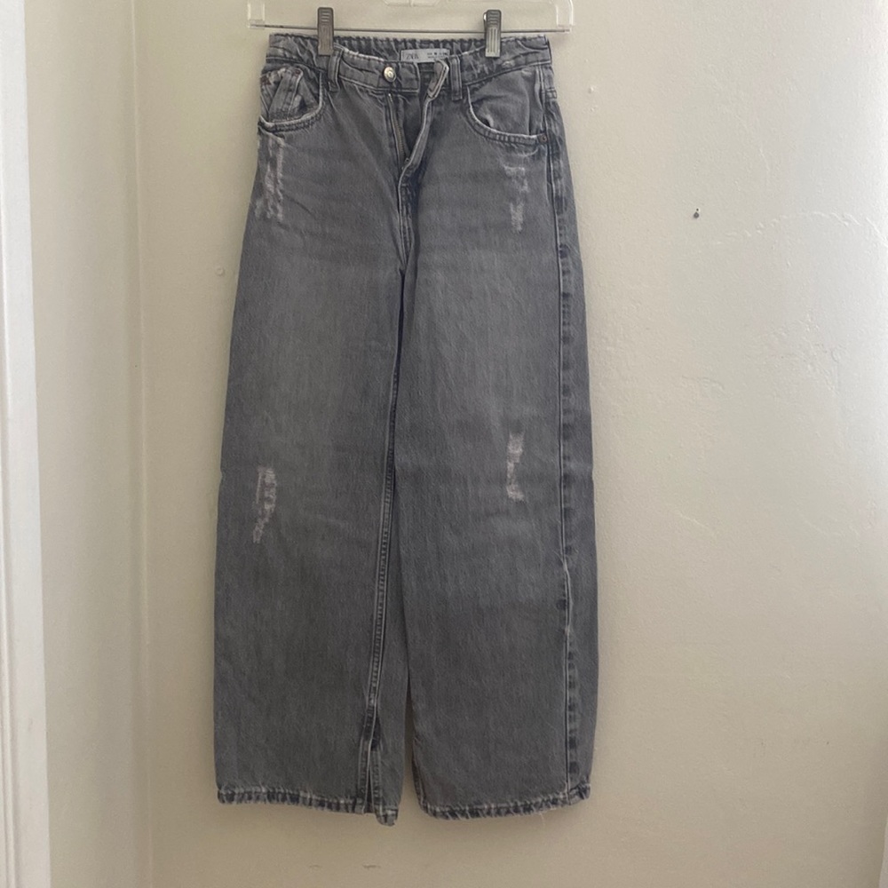 Zara Washed out Black Jeans Youth size 10🖤